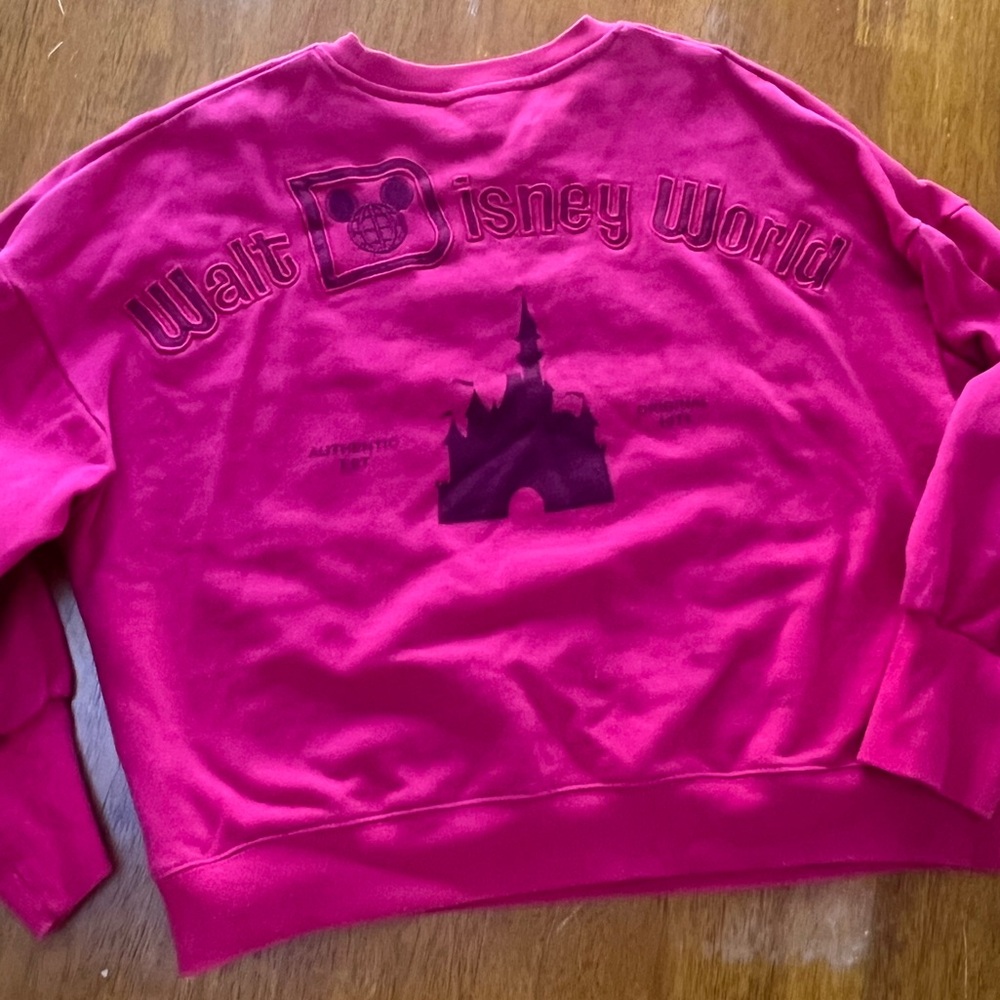 Walt Disney World Disney Parks Red Mickey Logo Crewneck Sweatshirt